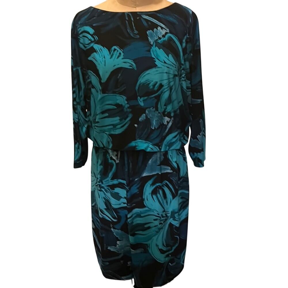 Anne Klein Floral Blouson Dress NWT Size 12